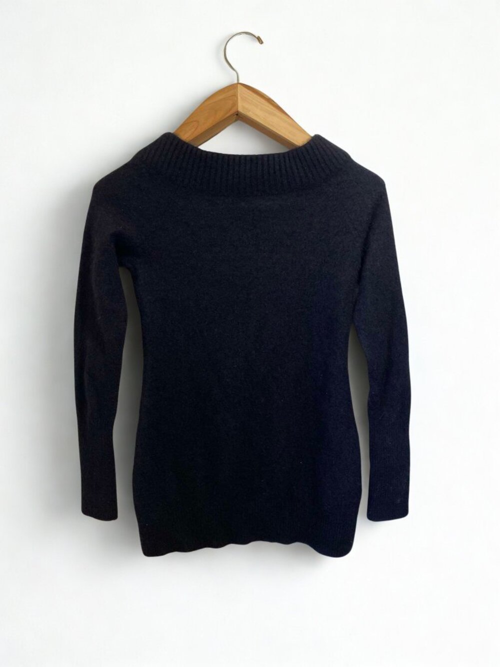 Robert Rodriguez 100% Cashmere Boatneck Tunic Sweater Black Size Small